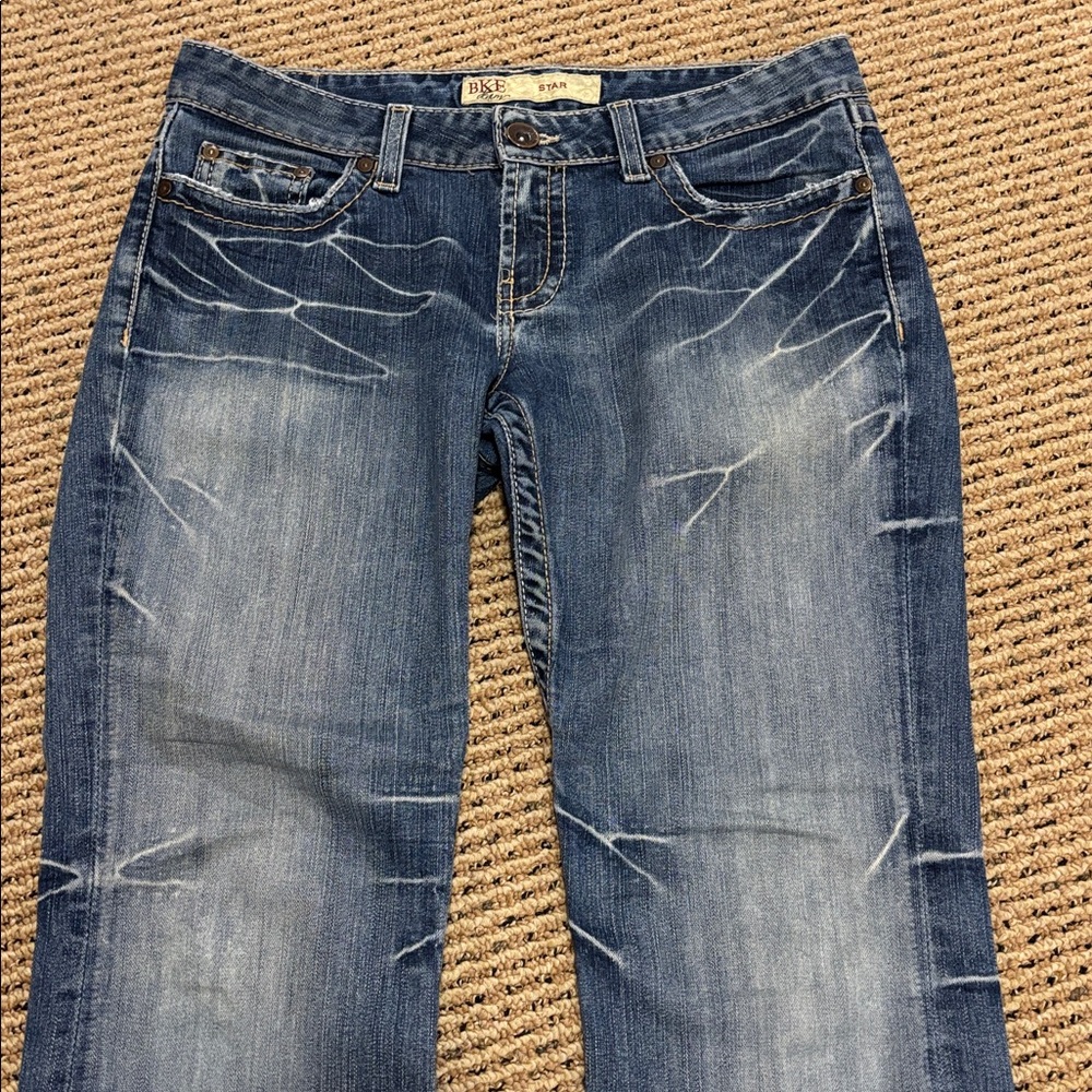 BKE Flare Wide Leg Blue Jeans - Picture 2 of 10